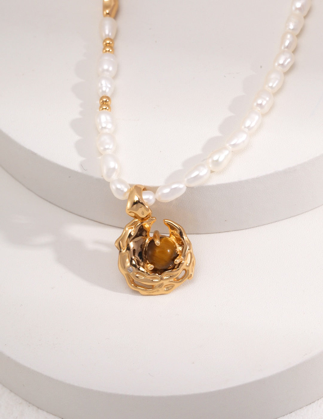 P+Tiger’s eye Necklace